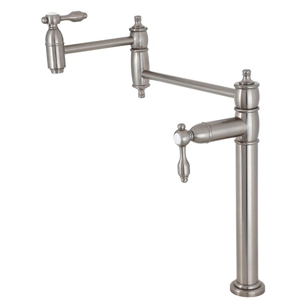 Deck Mount Pot Filler, Brushed Nickel